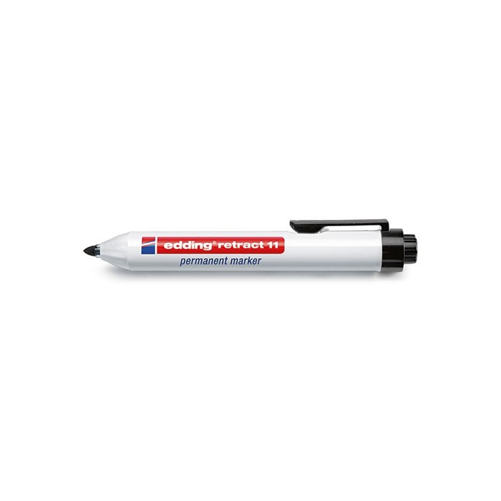 Marqueur permanent rétractable Retract 11 noir - EDDING