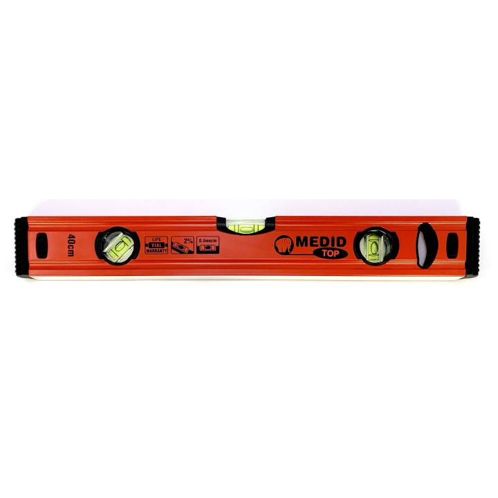 Niveau tubulaire aluminium ECO 3 bulles - MEDID