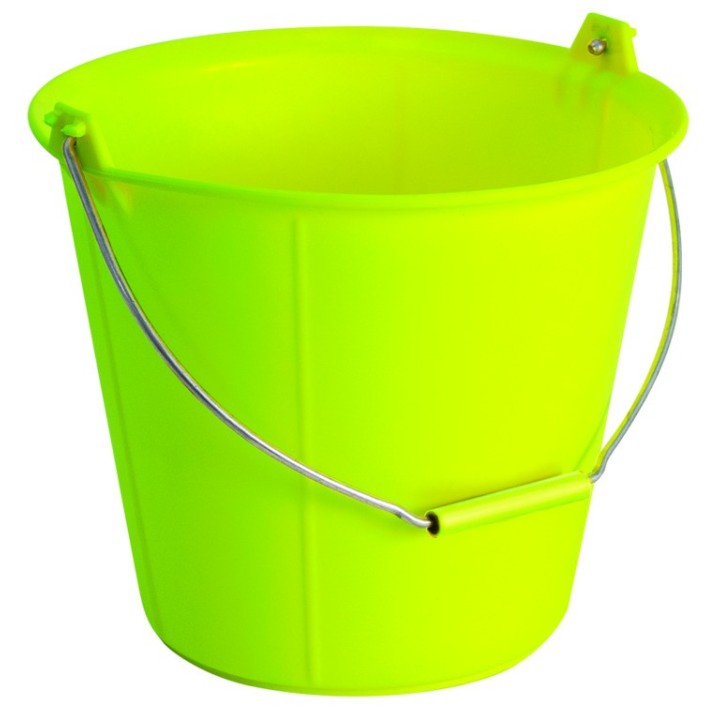 Seau PRO renforcé à ergots 13 litres jaune fluo - TALIAPLAST