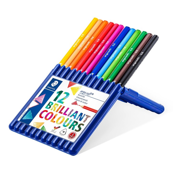 Crayons de couleur triangulaires box chevalet ergosoft 157 - STAEDTLER