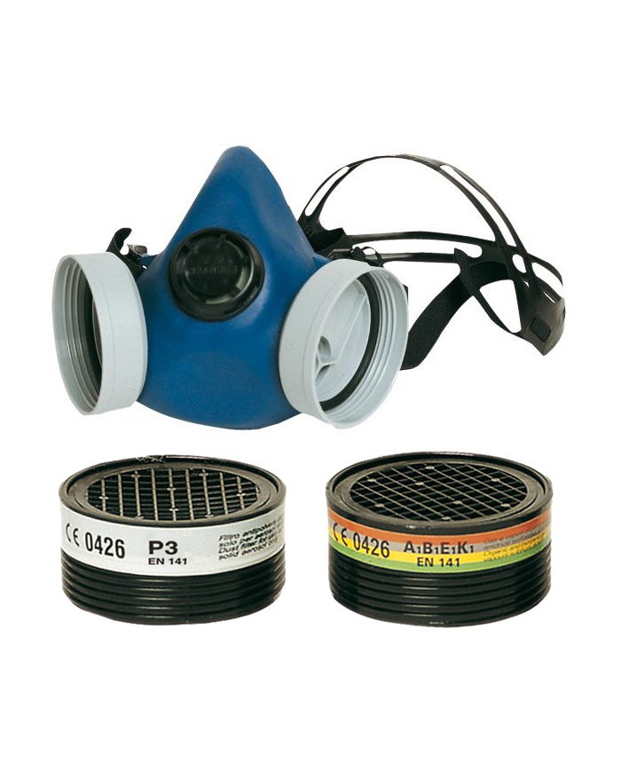 Lot de 2 cartouches filtrantes ABEK : pour gaz et vapeurs organiques