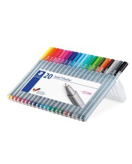 Feutres d'écriture Triplus Fineliner - Box de 20 assortis