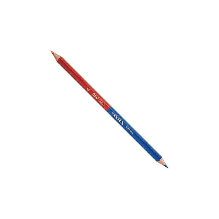 Crayon bicolore bleu et rouge - LYRA