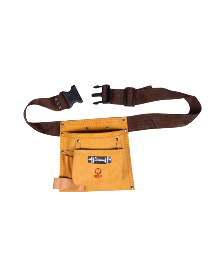 Ceinture et support d'outils en cuir - 5 poches