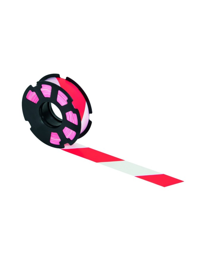 Ruban Rubaplast rouge et blanc sur flasque 500 M X 50 mm