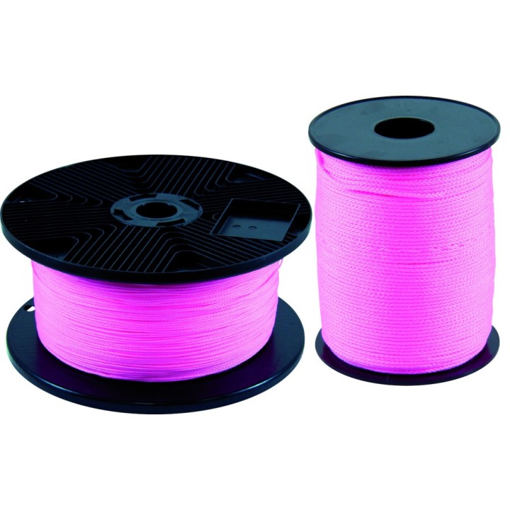 Cordeau tressé polypropylène rose fluo Ø1,5mm - FORGES DE MAGNE