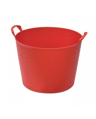 Seau rouge plastique souple 42L
