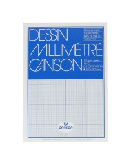Papier Millimétré Bleu - Bloc de 50 feuilles - Canson