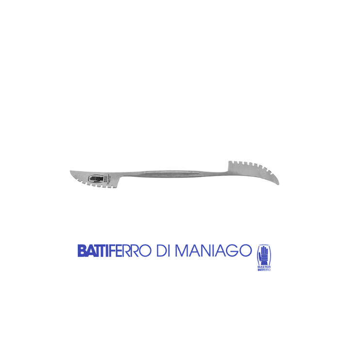 Outil archéologique forgé à lame dentée 25 cm - BATTIFERRO