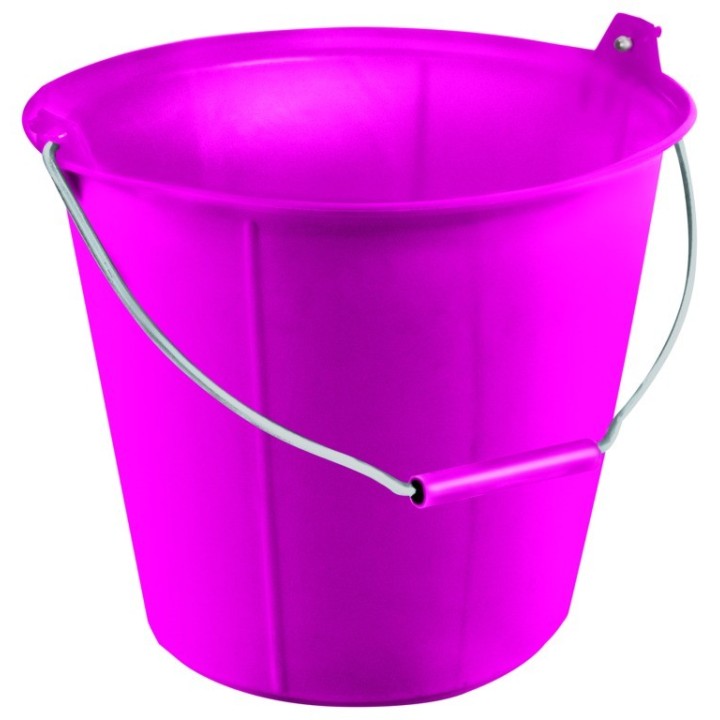 Seau haute visibilité 13 litres rose fluo - TALIAPLAST