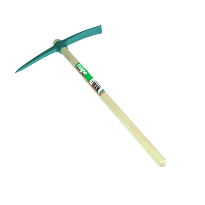 Pioche de terrassier œil rond 2,5 kg manche bois 100 cm - FORGES DE MAGNE