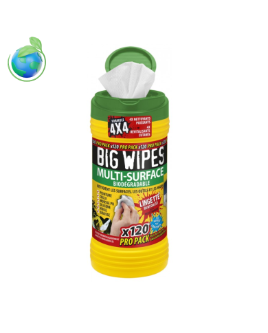 Distributeur de 120 lingettes industrielles multi surfaces - BIG WIPES Distributeur de 120 lingettes industrielles multi surfaces - BIG WIPES