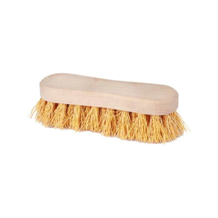 Brosse à main forme violon fibre polypropylène monture bois