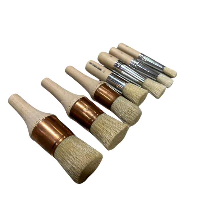Brosse à caractère en soie blanche