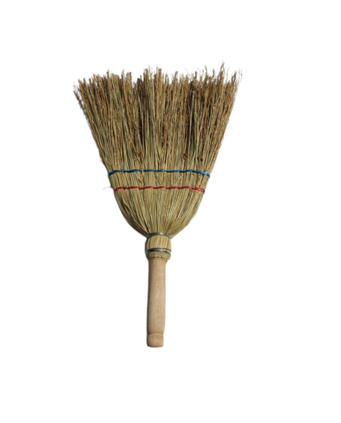 Balayette paille fibres sorgho forme poire 40 cm