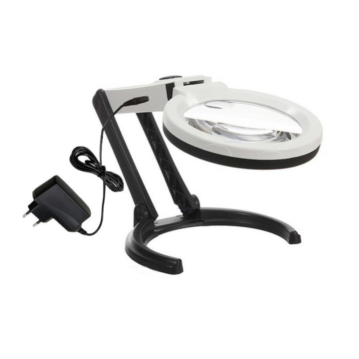 Loupe éclairante double foyer 2,5X et 6X, 10 LEDs - MOINEAU INSTRUMENTS