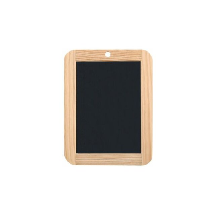 Ardoise pierre naturelle double face cadre bois 180 x 260 mm - WONDAY