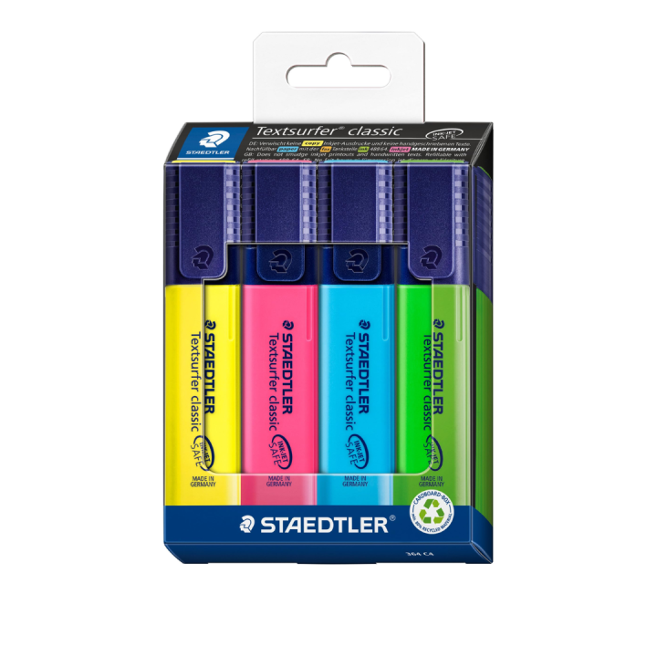 Lot de 4 surligneurs Textsurfer Classic 364 - STAEDTLER