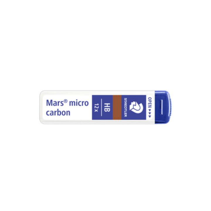 Étui de 12 mines HB Mars micro carbon 250 pour porte-mines - STAEDTLER