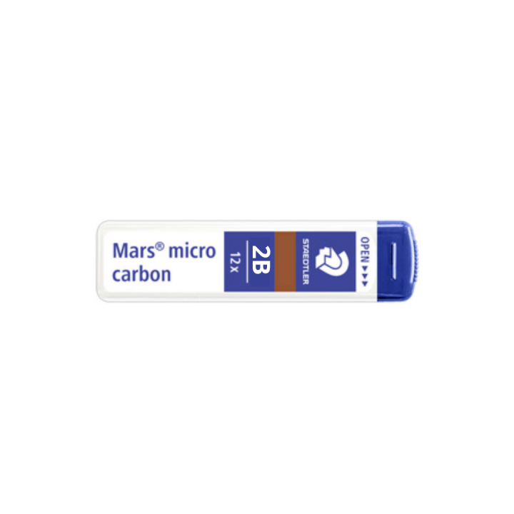 Étui de 12 mines 2B pour porte-mines Mars micro carbon - STAEDTLER
