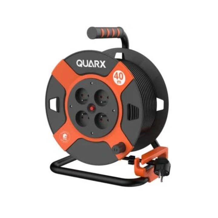 Enrouleur électrique de chantier 40m 4 prises 3G1.5 - QUARX