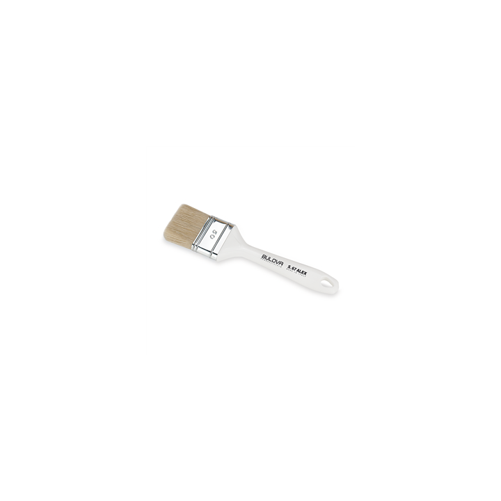 Pinceau queue de morue brosse plate soie et polyester