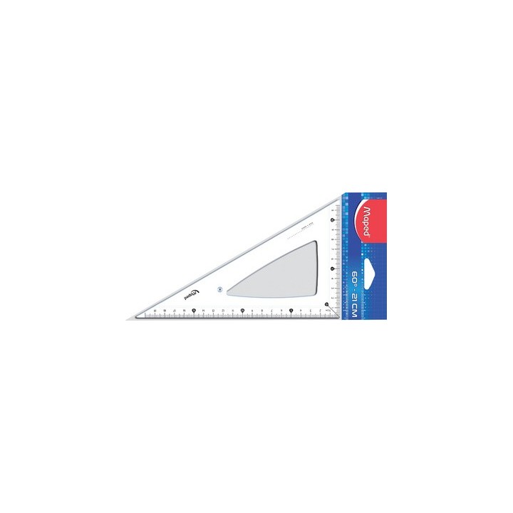 Equerre à dessin 210mm graduée plastique transparent - MAPED