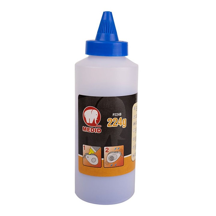 Poudre de traçage bleue pour cordeau traceur - MEDID, 224 g
