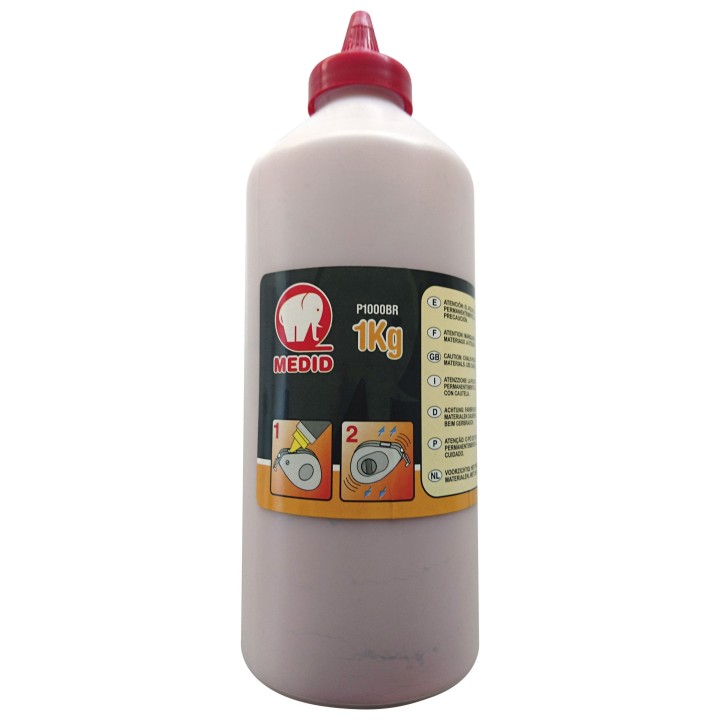 Poudre de traçage rouge 1 kg pour cordeau traceur - MEDID