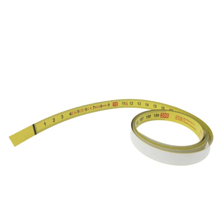 Ruban de mesure métallique autocollant 13 mm - MEDID, 2 m