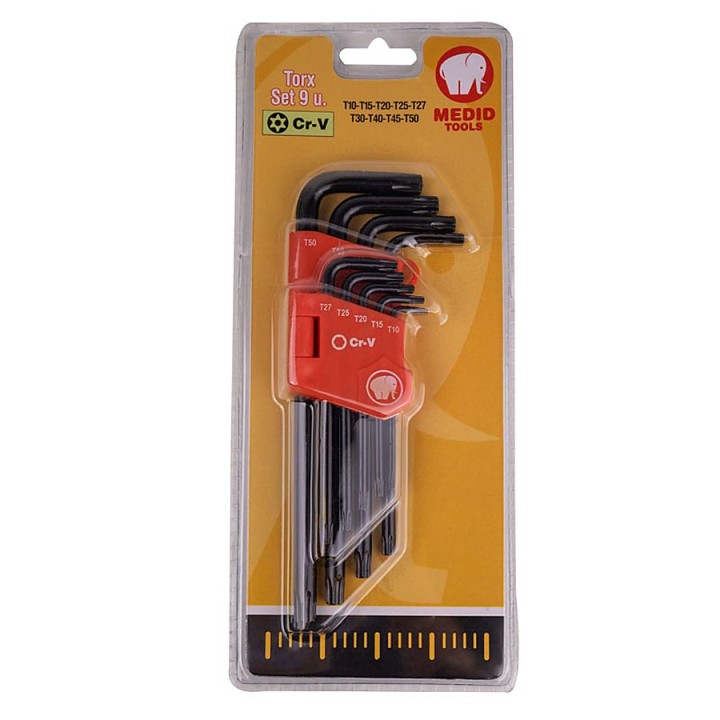 Jeu de 9 clés mâles longues Torx - MEDID