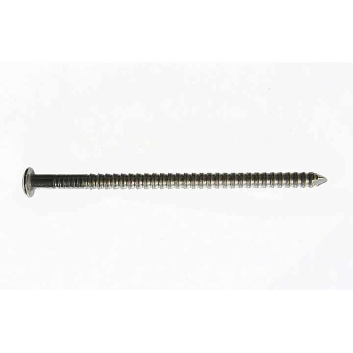 Pointes annelées tête bombée inox A4, boîte de 1 kg - VISWOOD