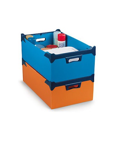 5 Bacs gerbables en polypropylène alvéolaire 555x360x210mm