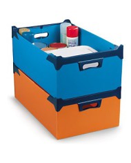 5 Bacs gerbables en polypropylène alvéolaire 555x360x210mm